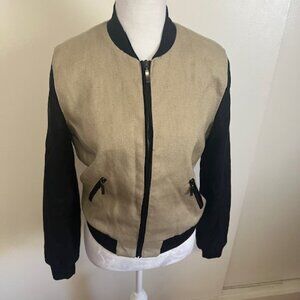 Size S - For Cynthia jacket - black and tan (burlap)